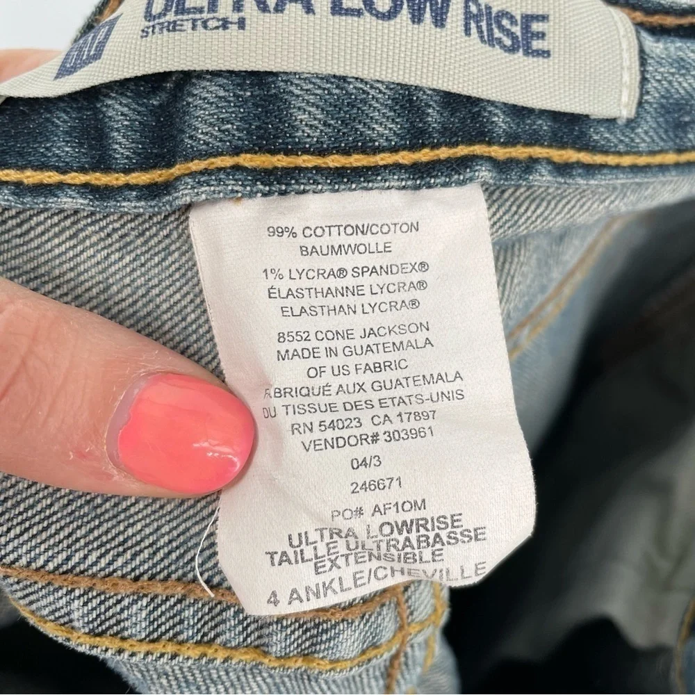 Gap Y2K Ultra Low Rise Ankle Jeans